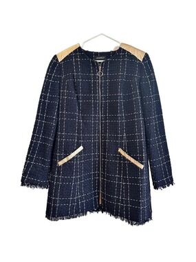 ASHRO Tweed and Gold Pea Coat